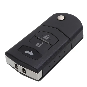 

3 Buttons Remote Key Fob Case Shell Flip Folding Car Key Replacement Cover for MAZDA 2 3 5 6 RX8 MX5