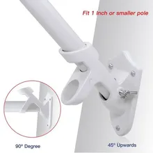 Алюминиевый сплав настенный кронштейн флагштока съемный регулируемый двухсторонний флагшток крепление нм