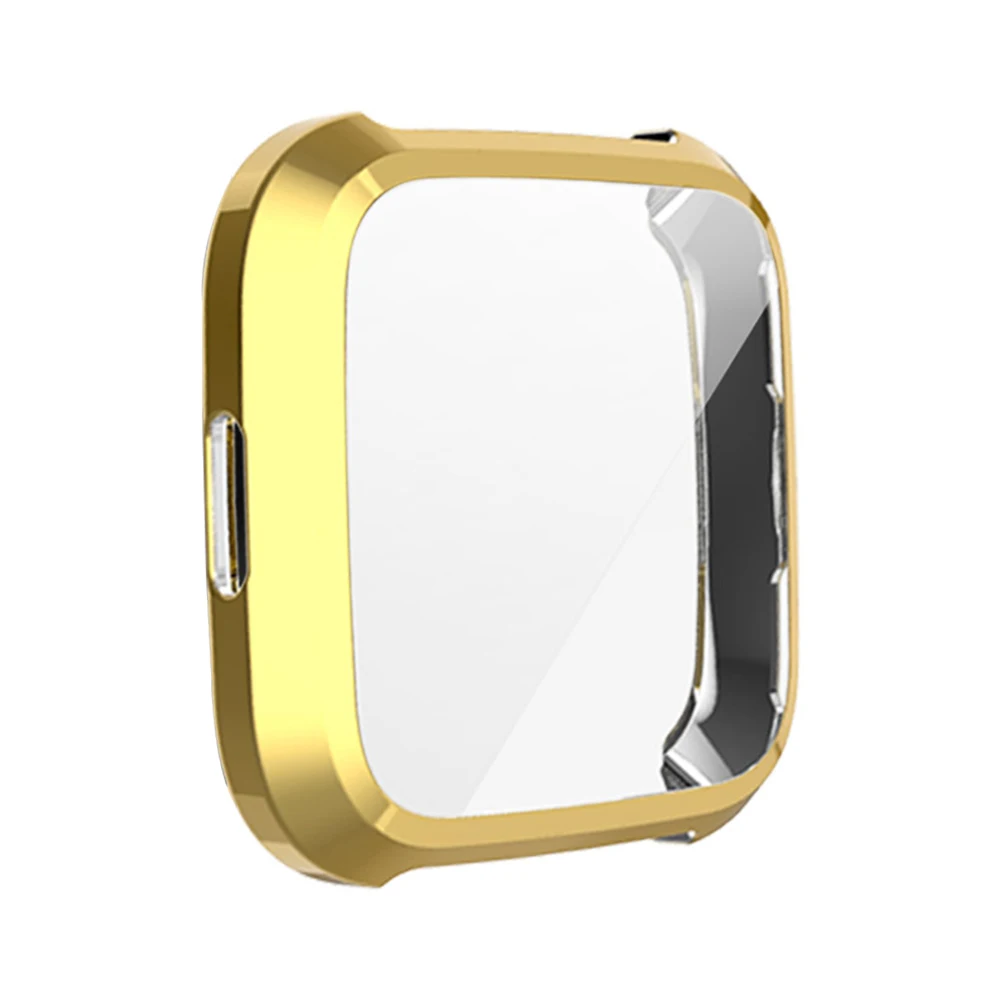 Gold Чехол для экрана для Fitbit Versa/Versa Lite/Versa 2 часы с полным покрытием ТПУ устойчивые к царапинам легкие мягкие Аксессуары для бампера - Цвет: Gold