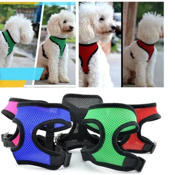 

Dog Harness Vest Adjustable Nylon Mesh Vest Soft Breathable Dogs Harnesses Puppy Collar cat Pet Dog Chest Strap Dog Supplies