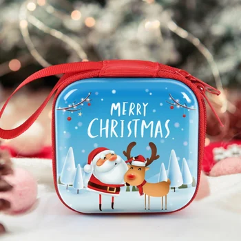 

Santa Claus Coin Purse Christmas Kid Gift For Candy Children Pocket Small Money Wallet Pouch Zip Coin Bag Christmas Houses 2019