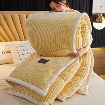 

Super Warm Winter Blanket Multifunctional Blanket On Bed Milk Fleece Thick Blanket/Duvet Cover Warm and Soft Blankets For Bed