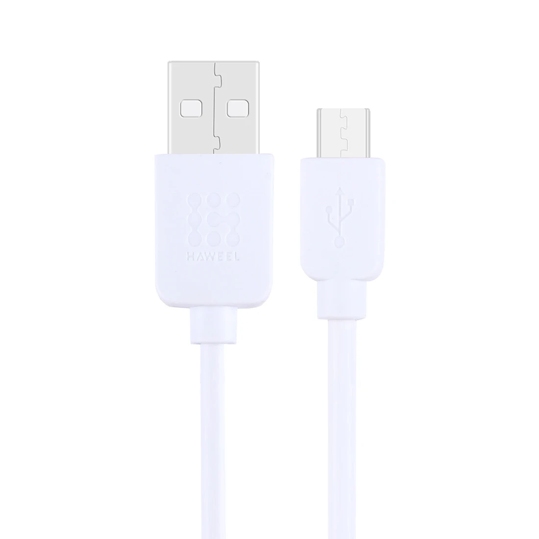 HAWEEL 1 м высокоскоростной 35 ядер Micro USB к USB синхронизации данных зарядный кабель для Galaxy, huawei, Xiaomi, LG и других смартфонов - Цвет: White