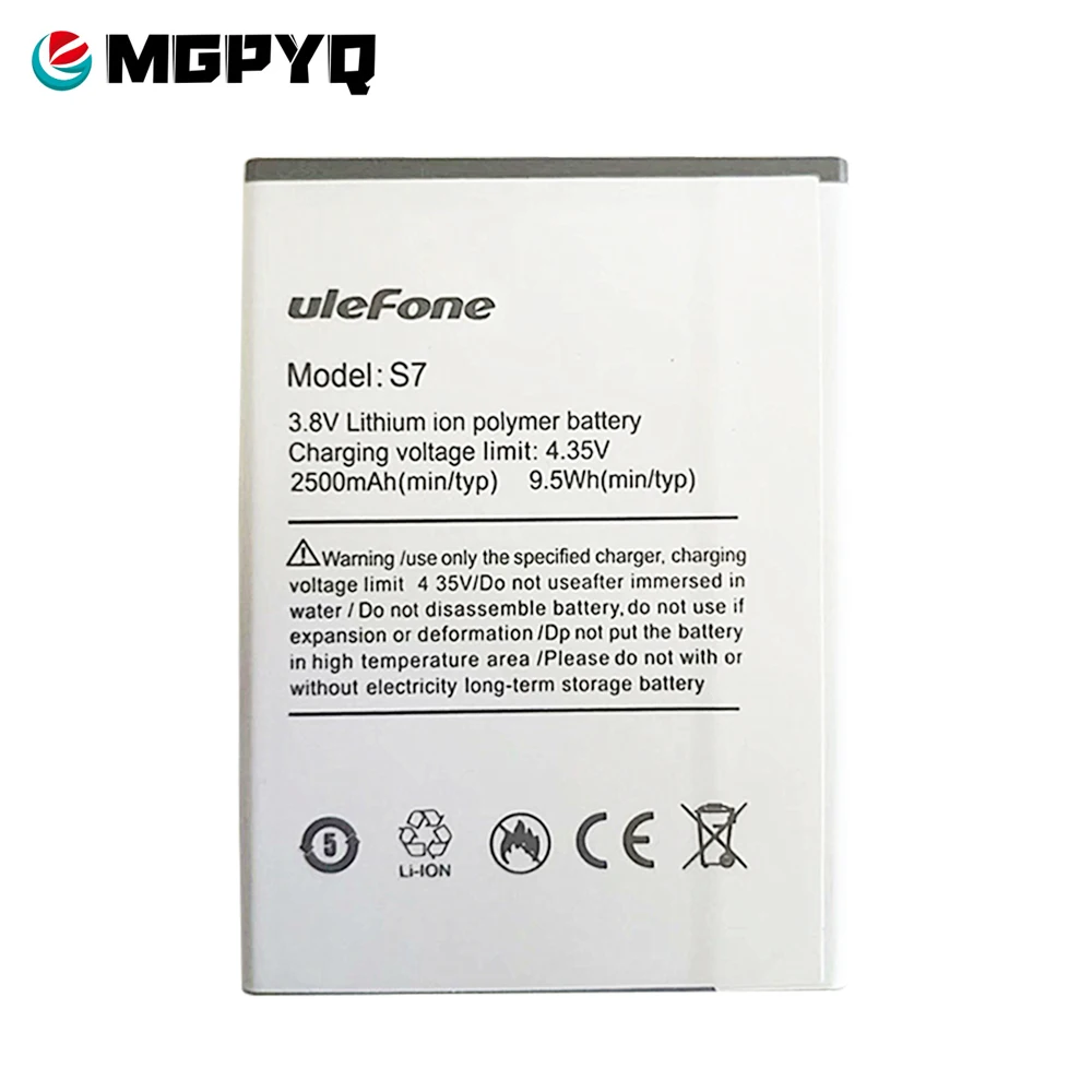 100% Новый аккумулятор для Ulefone S7 батарея 2500 мАч смартфона 5 0 дюйма ulefone | Мобильные
