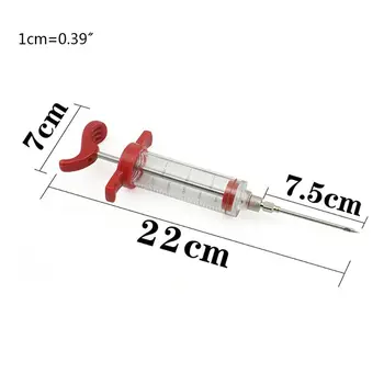 

Spice Syringe Marinade Injector Flavor Syringe Cooking Meat Poultry Turkey Tool X7YD