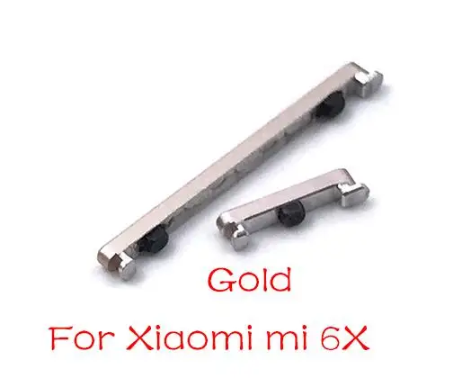 10Pcs/Lot，Volume Power Button Side Key For Xiaomi Mi A2 6 6X 9 8 Lite Max 3 Note 3 Play - Цвет: Mi A2 6X Gold