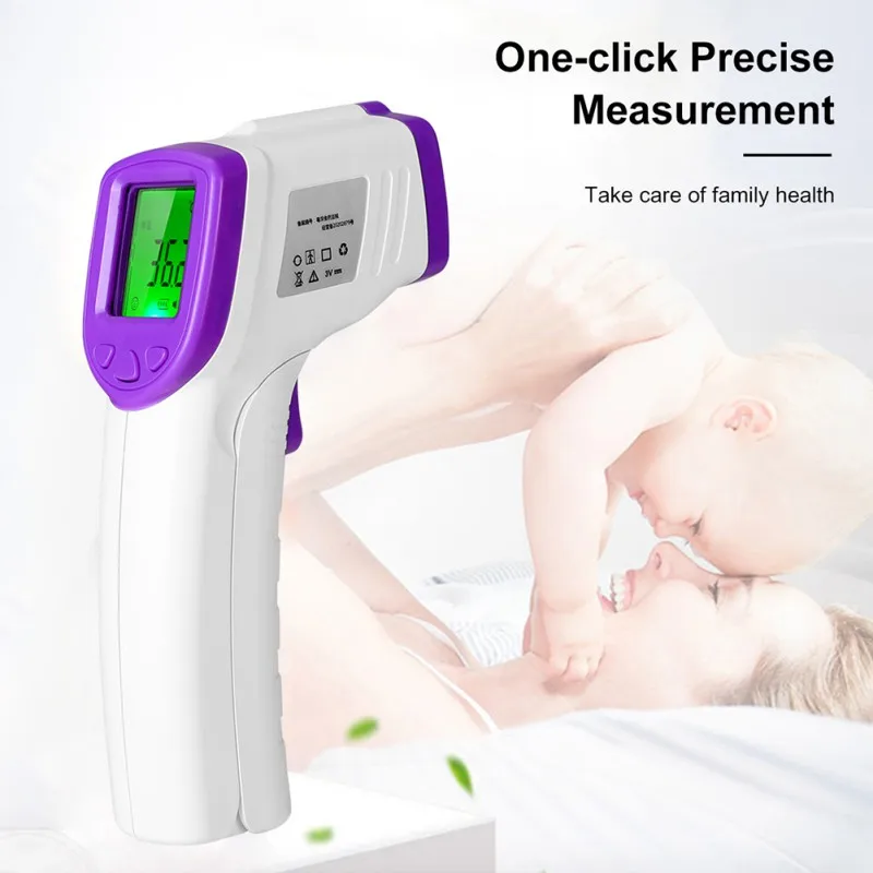 

Kids Adult FOTEE Thermometer Forehead Digital Forehead And Ear Infrared Thermometer (Without Battery)