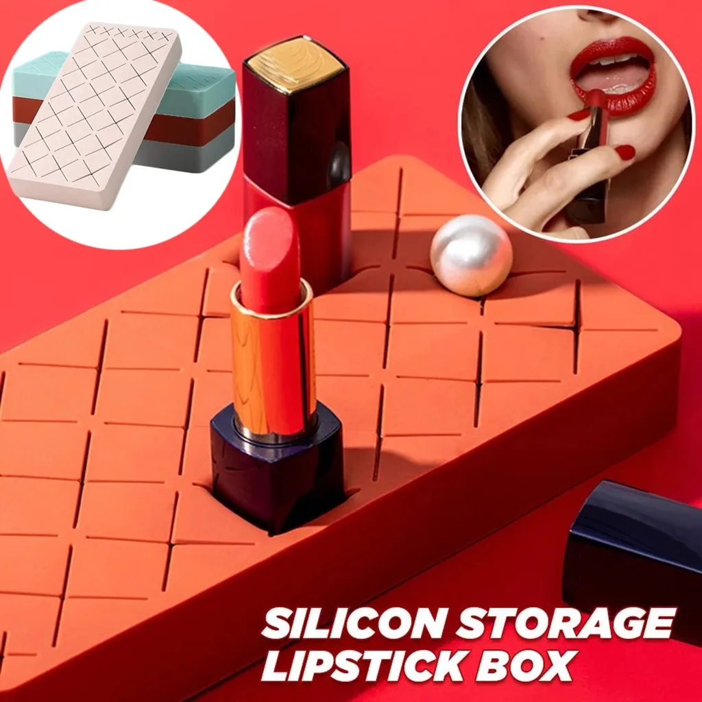 Silicone Desktop Makeup Organizer Storage Box Cosmetic Box Lipstick Display Stand Box Holder Display Stand make up organizer