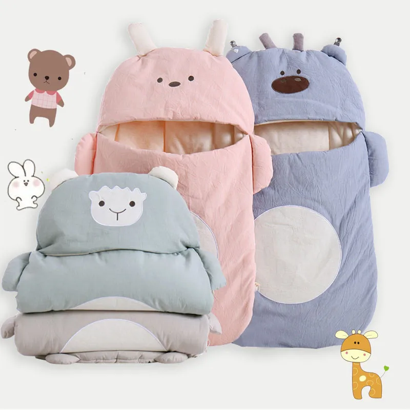 Babies Sleeping Bags Newborn Baby Cotton Swaddle Wrap Envelope Cotton 0-4 Months Baby Blanket Swaddling Wrap Sleepsack