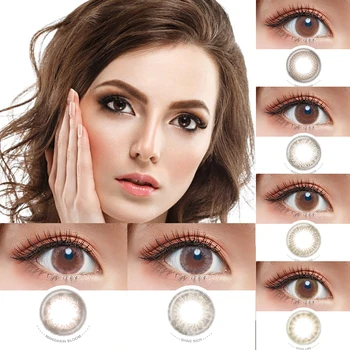 

EYEDDICT 2pcs/pair Color Contact Lenses Diopter myopia Beautiful Pupil contact lens for Cute Multicolor Party Gift