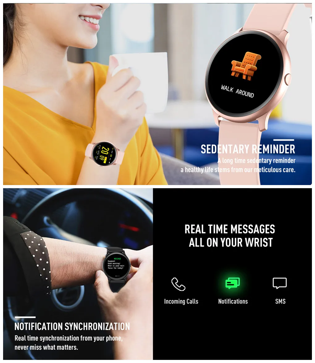 Bluetooth Смарт-часы для iphone samsung huawei Xiaomi фитнес-трекер для женщин и мужчин сердцебиение кровяный Спорт для Android IOS