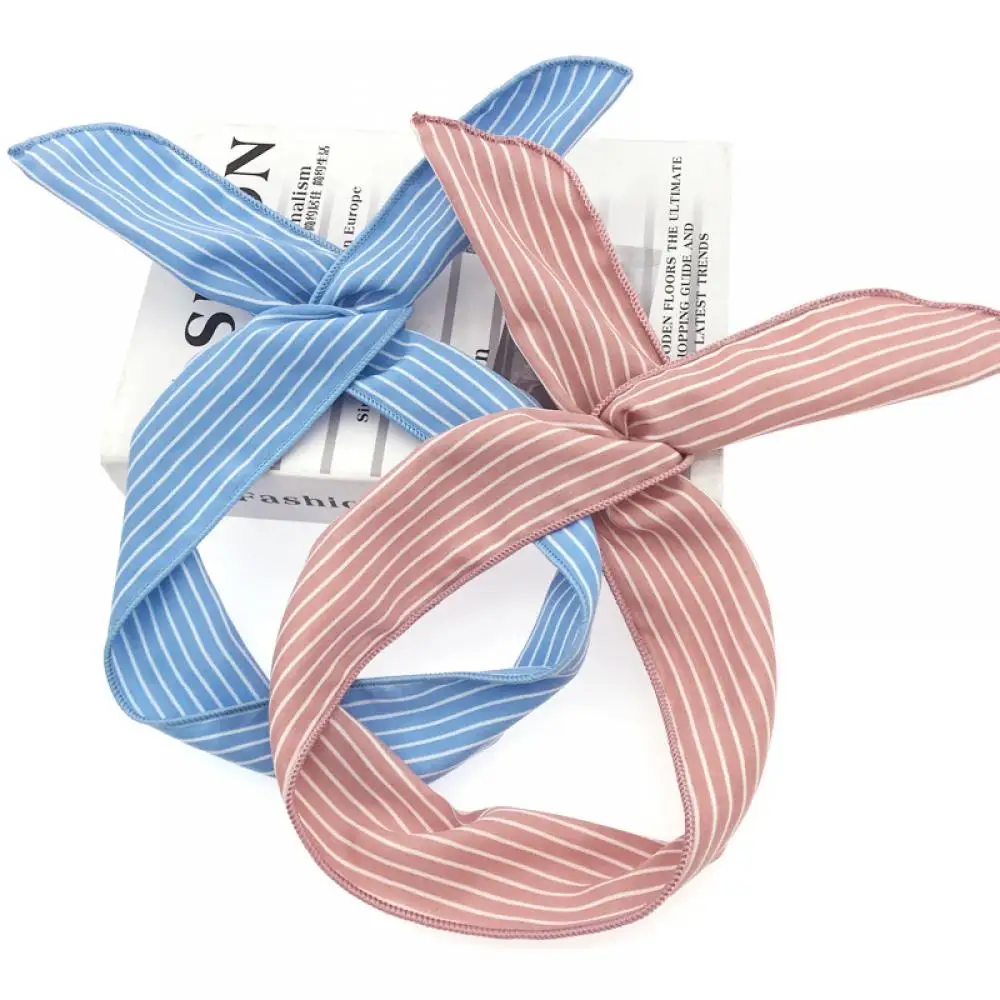 

2020 Simple Strips Print Headbands Cross Turban Bandage HairBands Charm Hair Jewelry Fashion Famale Bohemian Hair Bands