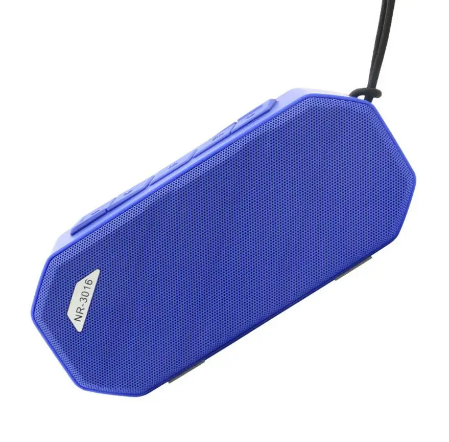 Портативный Bluetooth водонепроницаемый динамик пост мини беспроводной Bluetooth динамик Бас Звук и fm-радио для xiaomi huawei - Цвет: Синий