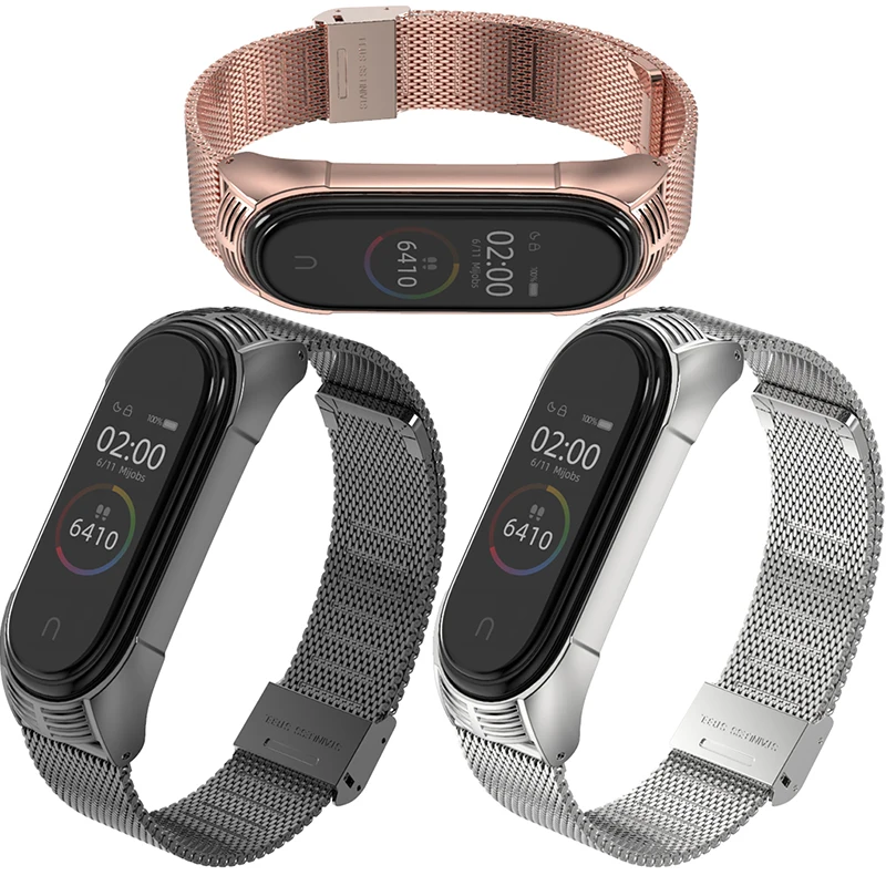 Металлический браслет Mijobs для Xiaomi Mi Band 4 ремешок с v образным вырезом из