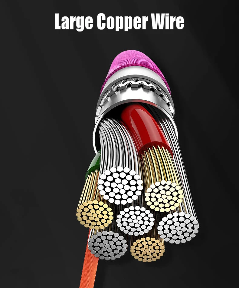 Micro USB кабель 2.4A нейлон Быстрая зарядка USB кабель для передачи данных для samsung Xiaomi Tablet Android мобильный телефон usb зарядка Радужный шнур