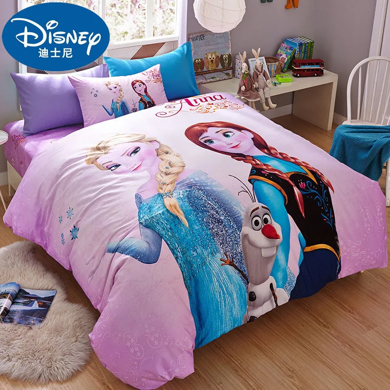 Набор постельного белья Disney Frozen из 100% хлопка с мультяшным рисунком пододеяльник