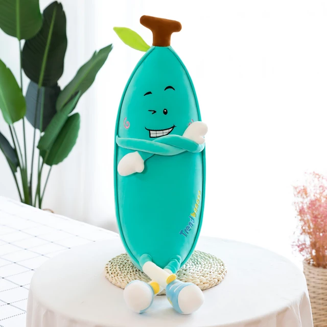 80/100cm cartoon plant smirk banana plush toy cute simulation fruit banana pillow doll stuffed plush children's toy gift