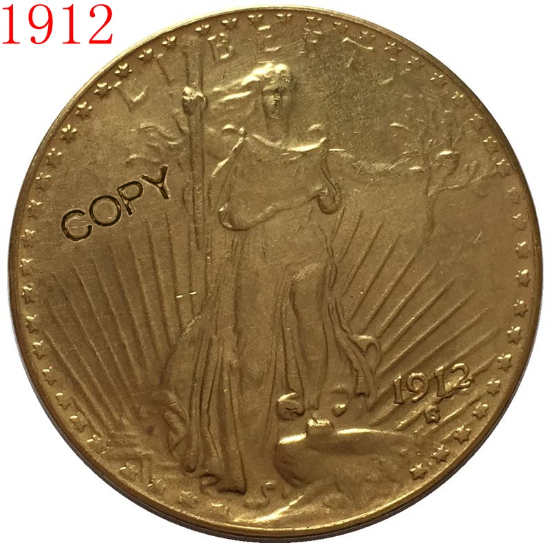 США 1912$20 St. Копия монеты с изображением гауденция