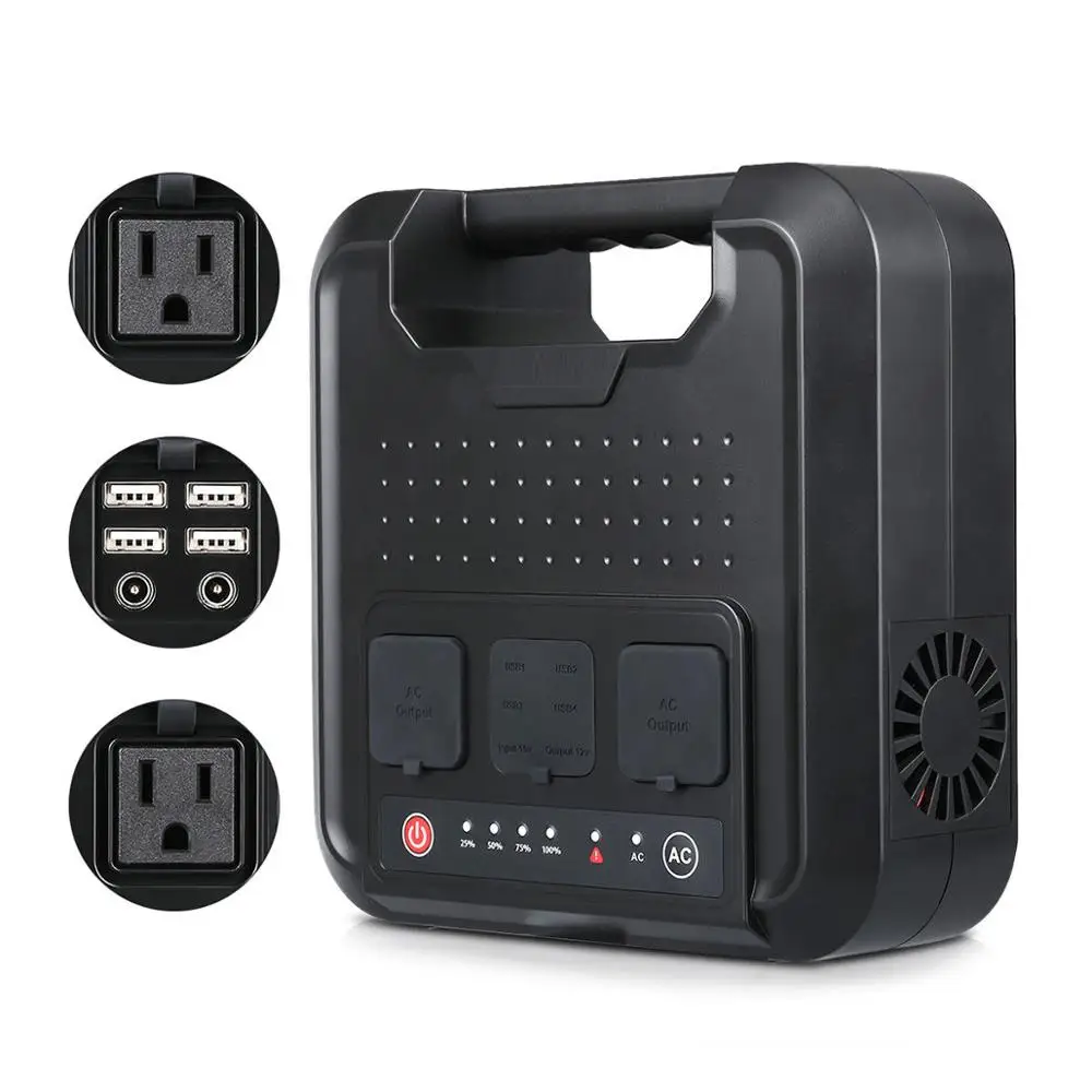 Портативная солнечная генераторная станция 110 Вт/ч аварийный генератор хранение