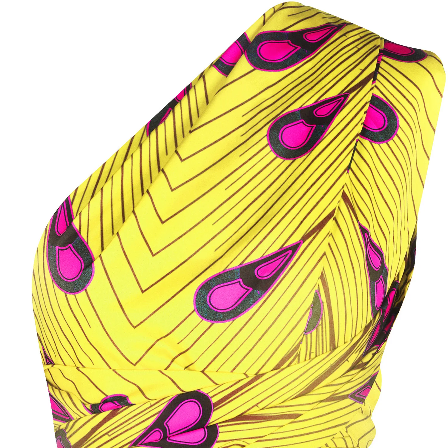 Летняя мода несколько Способы ношения африканские женщины v-образным вырезом большой качели юбка цифровой перо печать длинное платье Сплит платье