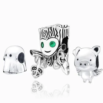 

2019 Autumn New 925 Solid Silver Ghost The Tree Monste Charm Beads fit Original pandora Bracelets Women DIY Jewelry