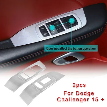 

Car Interior Window Lift Switch Panel Cover Trim Silver For Dodge Challenger 2015-2019 Window Lift Switch Panel Trims