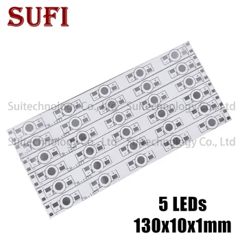 

1W 3W 5W LED Aluminum Base Plate 130mm PCB Board Plate Lamp Panel Aluminum Heat sink 5LEDs For 5 10 15 20W High Power Light Bead