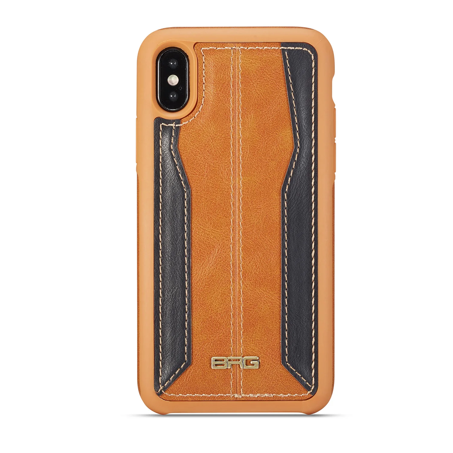 Luxury BRG Stripes Pu Leather Case Matte Cover For iPhone X Xs Max 5 5s se 6s 6 7 8 Plus Coque Ultra Thin |