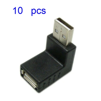 

10pcs down angle usb 90 Degree Right Angled male to female converter connector adapter