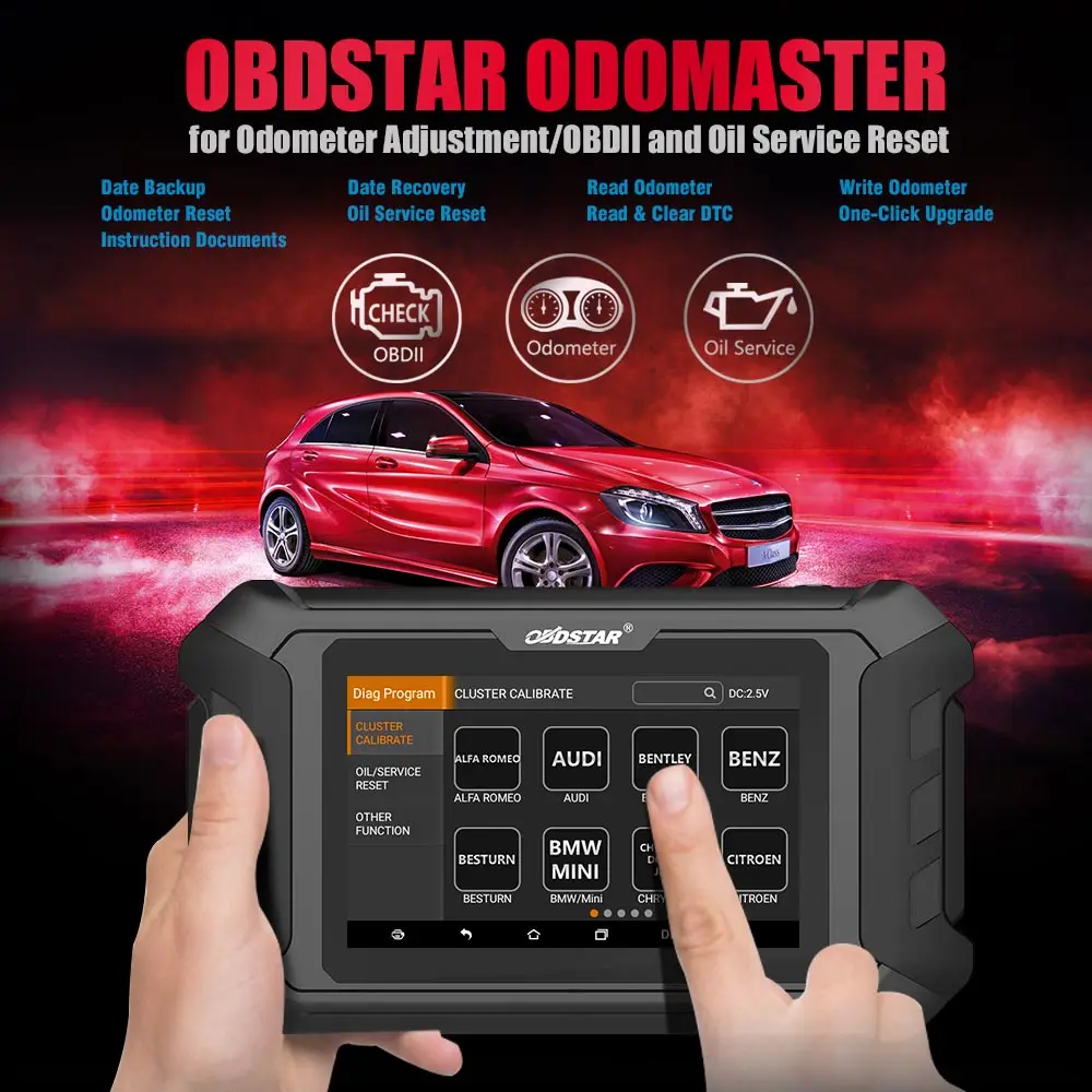 OBDSTAR ODO Master для регулировки одометра/сброса масла/обновление функций OBDII версии X300M