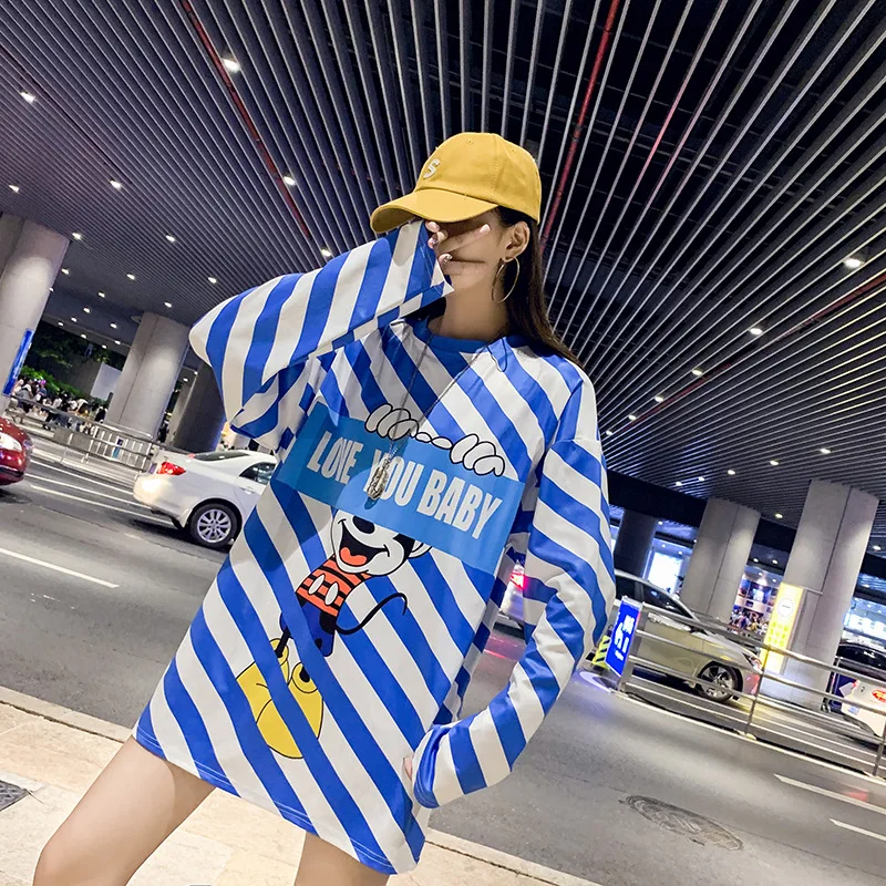 

Autumn Clothes For Women Minnie Mickey Tops Tee Long Sleeve Fashion Loose Cartoon Plus Size T Shirts Casual Tshirts Harajuku