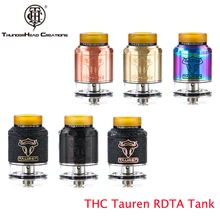 THC Таурен RDTA Танк двойной 28 микро воздушные отверстия распылитель vape герметичность ввиду THC атомайзер подходит для электронной сигареты коробка мод