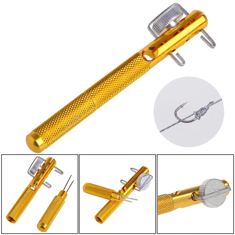 

Fishing Line Hook Tier Double-headed Needle Knotter Fishhook Tie Device Tool