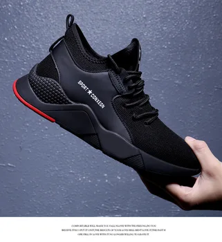 

2019 spring Mesh Shoe Sneakers For Men Shoes Breathable Men's Casual Shoes Lace up Color matching Male Shoes Loafers 39-44