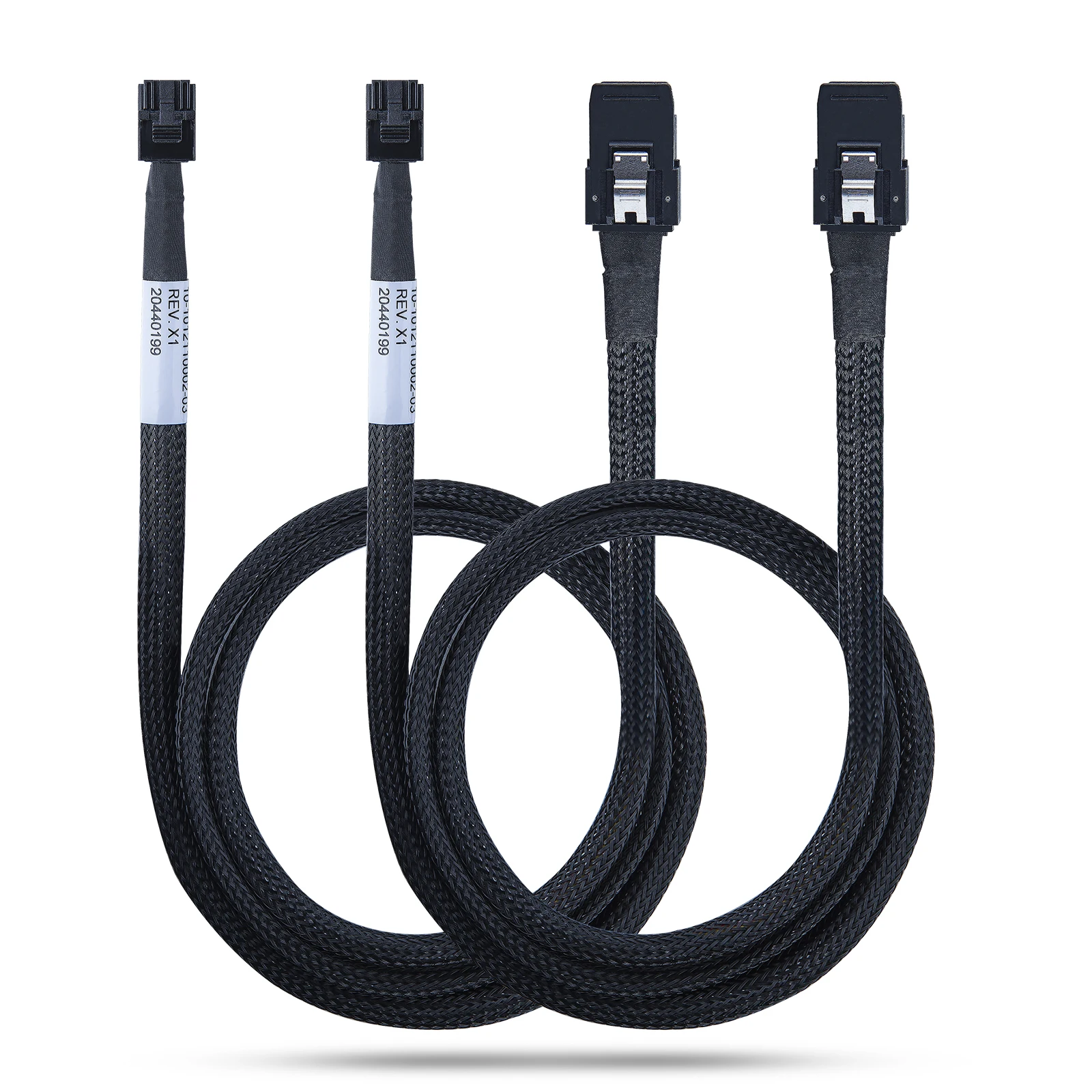 Internal Mini SAS HD SFF-8643 to Mini SAS SFF-8087 Cable, 1-m(3.3ft), 2 Pack 6g external mini sas sff 8088 to sff 8088 cable 100 ohm 2 m 6 6ft