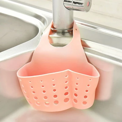 

15*5*8cm Kitchen Sponge Drain Holder Storage Bag Suction Cup Sink Shelf Soap Sucker Rack Basket Wash Cloth Or Toilet Organizer
