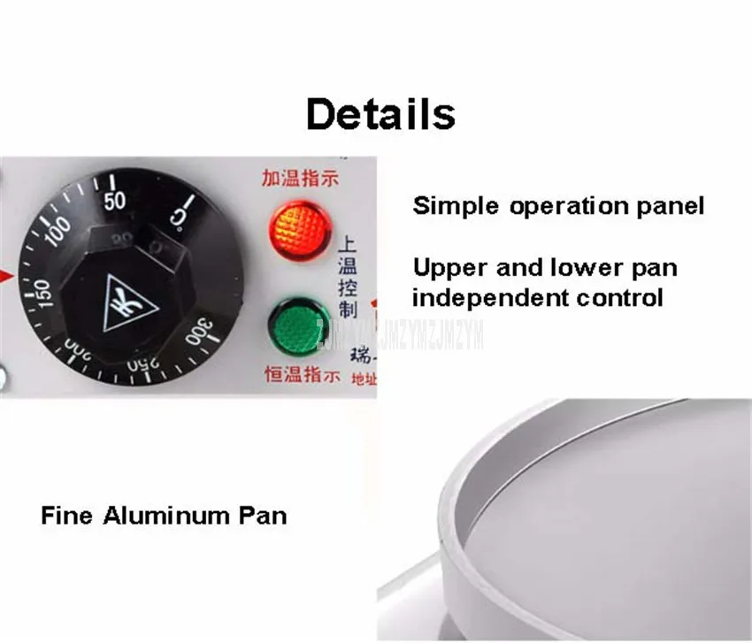 Double Side Heating Electric Crepe Maker Stainless Steel Frying Pan Commercial Automatic Thick Crepe Pancake Making Machine