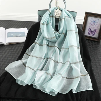 Minimalist' silk wool scarf