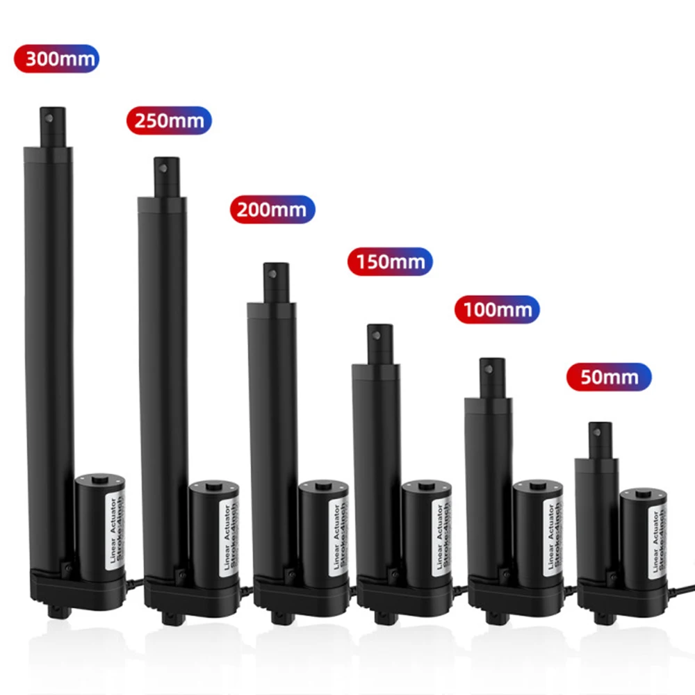 Attuatore Lineare Dc 12 V 24V 1000N Corsa 50/100/150/200/250/300Mm Bastone Telescopico Attuatore Lineare Elettrico Motore 12 Volt V Dc12V