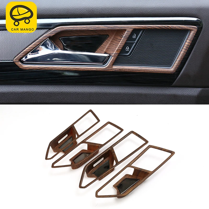 Carманго для Volkswagen VW Atlas- Авто Стайлинг внутренняя дверная ручка рамка накладка Наклейки интерьерные аксессуары