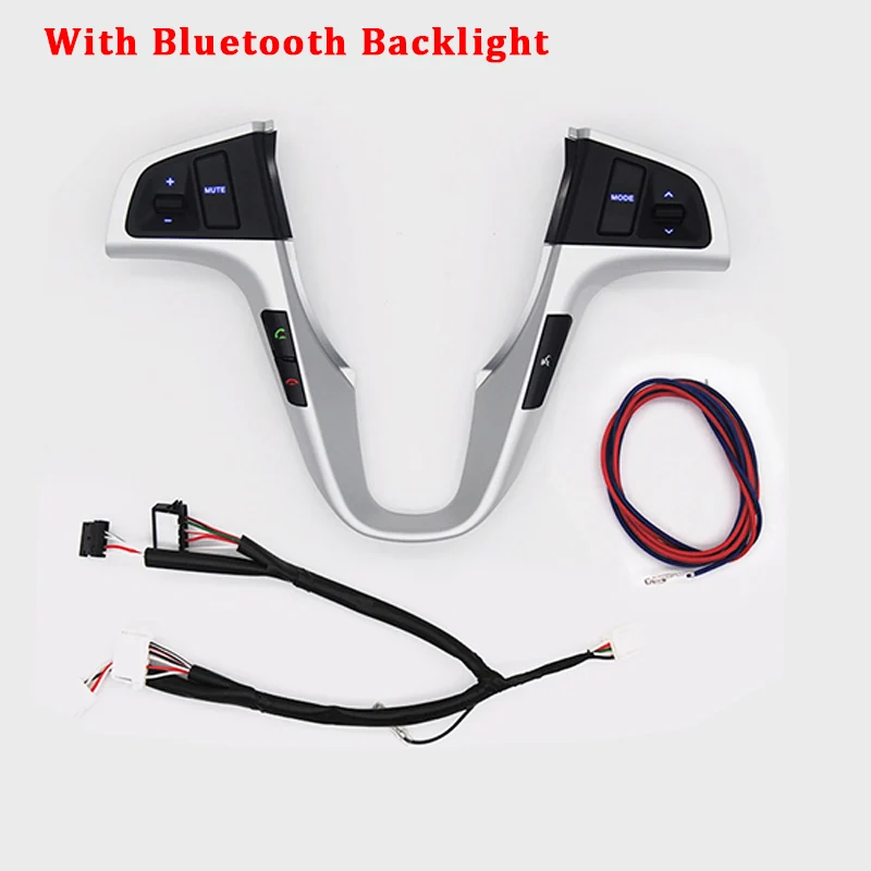 Bluetooth Backlight Для hyundai VERNA SOLARIS Кнопка рулевого колеса Аудио громкости Buletooth переключатель управления телефоном с подсветкой автомобильные аксессуары - Цвет: Bluetooth Backlight