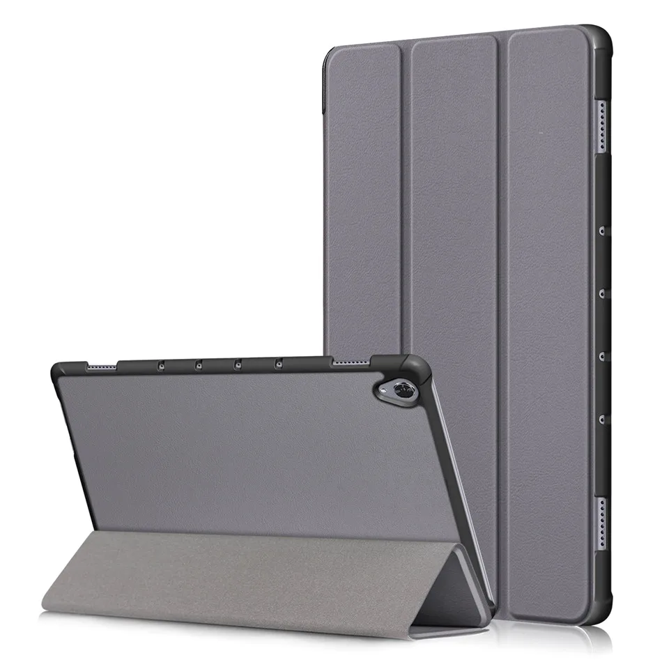 Серый Ультра тонкий PU кожаный чехол для huawei mediapad M6 10,8 дюймов SCM-W09 SCM-AL09 планшет чехол для huawei M6 10,8 чехол - Цвет: Серый