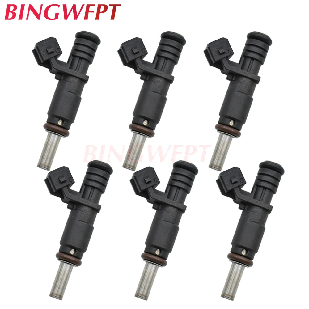 

6x Fuel Injectors Nozzle for BMW E87 E90 E91 Fuel Injection For 06-12 BMW 128i 328i X5 Z4 525i 2.0/2.5/3.0L 1353753163 7531634