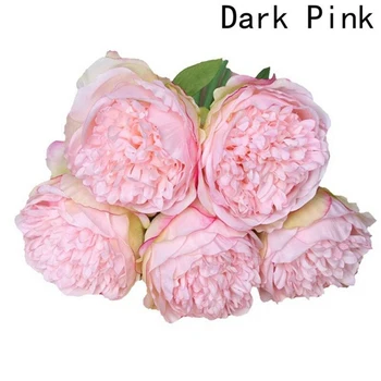 

Home Artificial Flowers Decoration 5 Heads Vibrantly Colored Placing In Vase