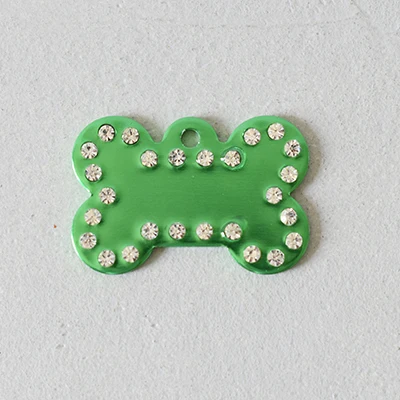 100pcs Wholesale bone-shaped dog nameplate pet ID tags blank puppy pendant engraved name logo dog necklace accessories 5 colors
