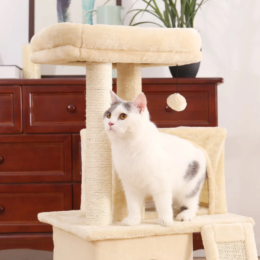 Domestic Delivery Cat Luxury Furniture Pet Cat Tree Tower Climbing Shelf  Cat Furniture Scratching Post
