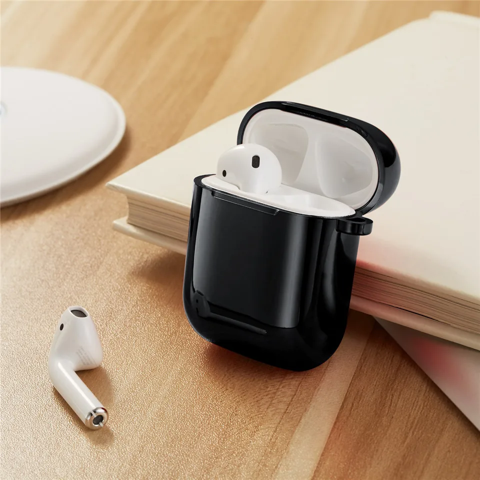 Гальванический защитный чехол для Airpods Жесткий Корпус для наушников оболочка для Apple Airpods 1 2 гальванический защитный чехол