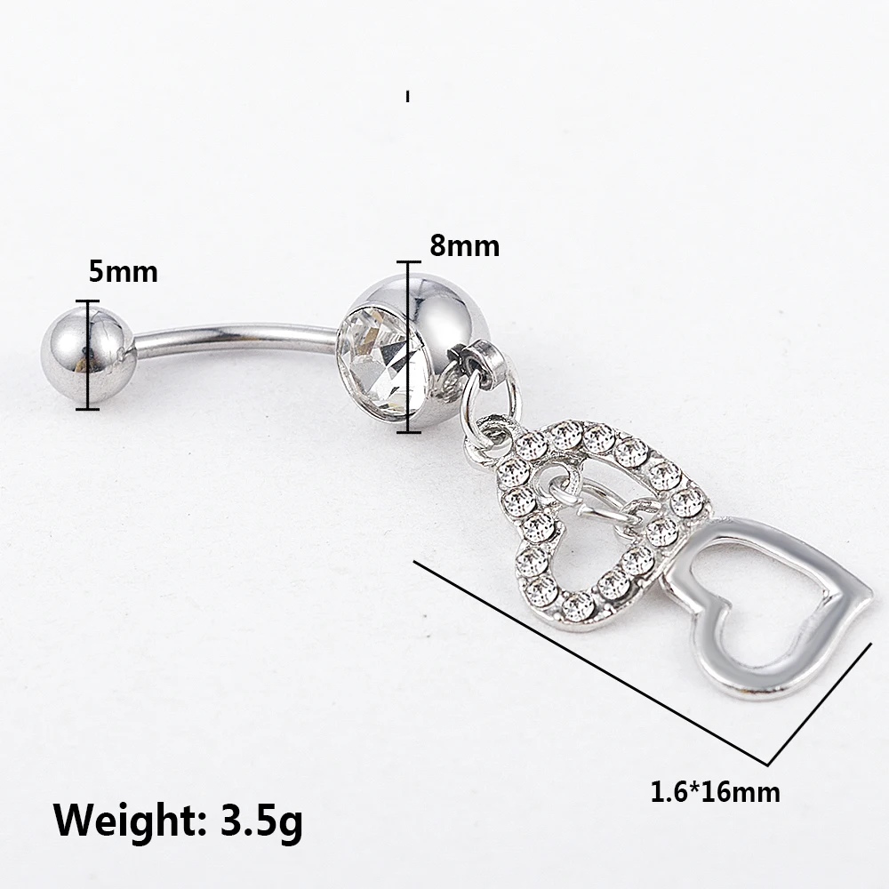 Высокое качество двойные сердца горный хрусталь кристалл медицинская сталь