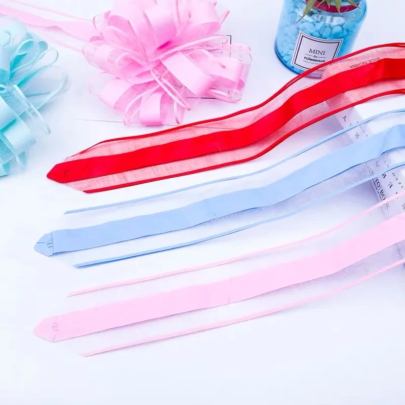 30 шт., одноцветная белая/Золотая Красивая 65 мм лента с большим бантом для букета, Подарочная Свадебная Упаковка, вечерние Автомобильные украшения