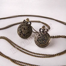 2 стиля Женщины Мужчины Карманный кулон кварцевые часы в стиле ретро бронзовая Бабочка/звезда крышка брелок цепь кварцевые карманные часы